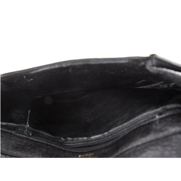 Nina Ricci Black Leather Clutch with Gold Tone Hardware in Very Good Condition - Picture 6 of 6